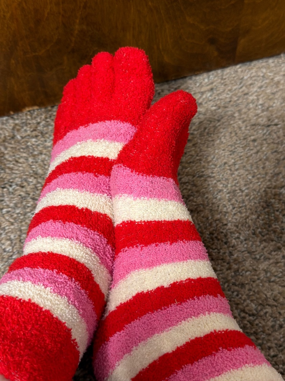Fuzzy toe socks